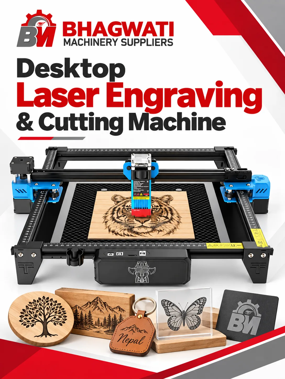 Desktop Laser Engraving and Cutting Machine - 5500 mW, 300 x 300 mm
