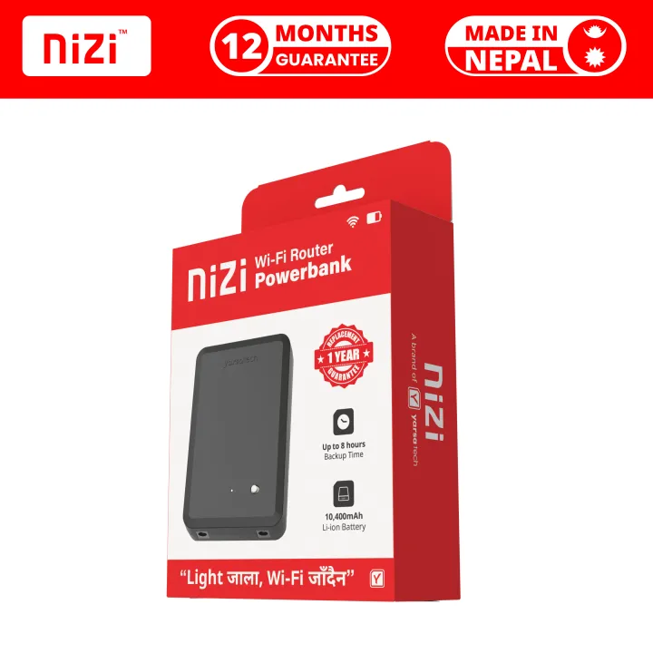 Nizi WiFi Router Backup Inverter Powerbank ups with 10400mAh Li-ion Battery / 12 Months Guarantee