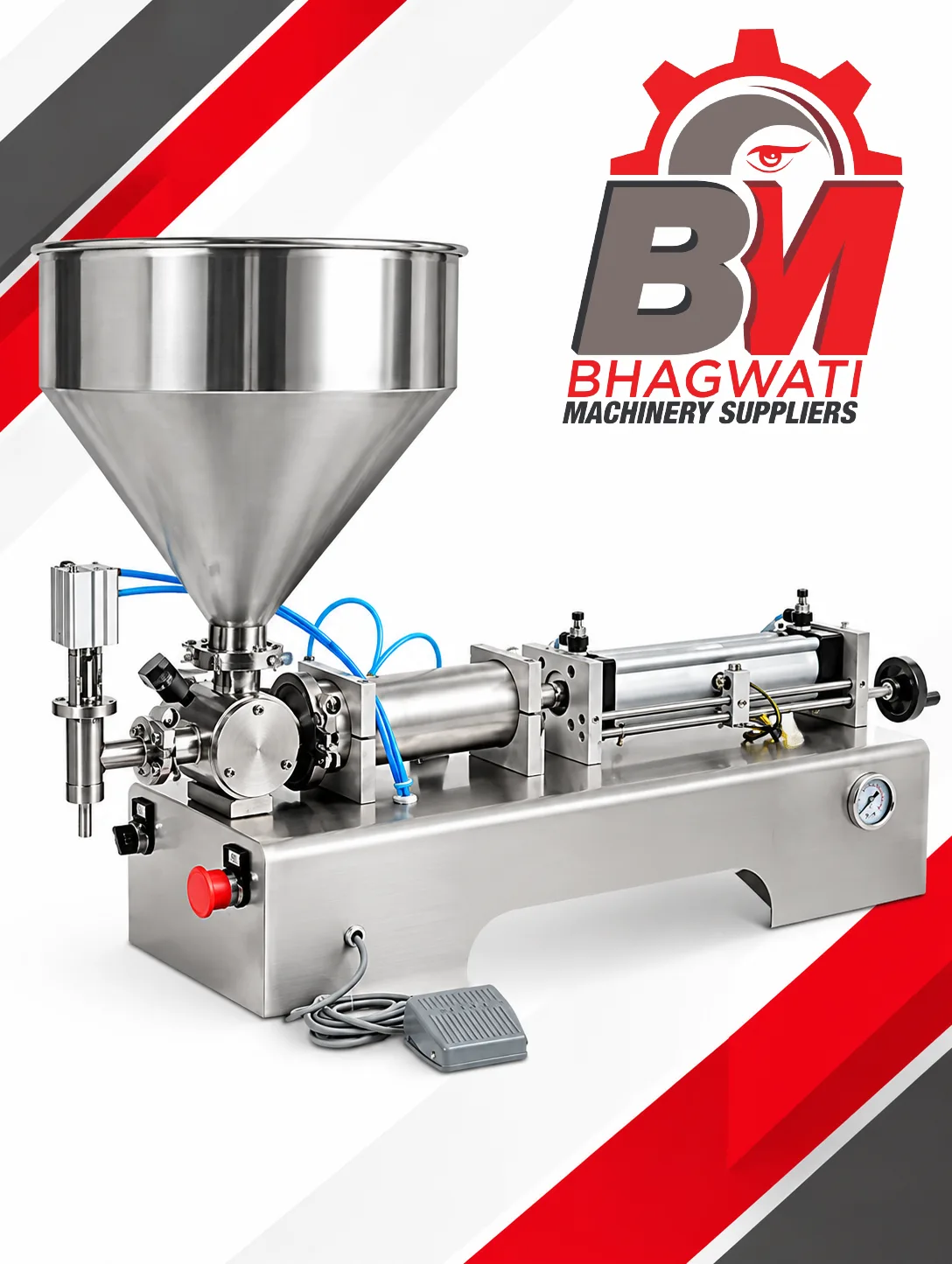 Pneumatic Liquid Filling Machine - Single Nozzle, 5 ml to 1000 ml
