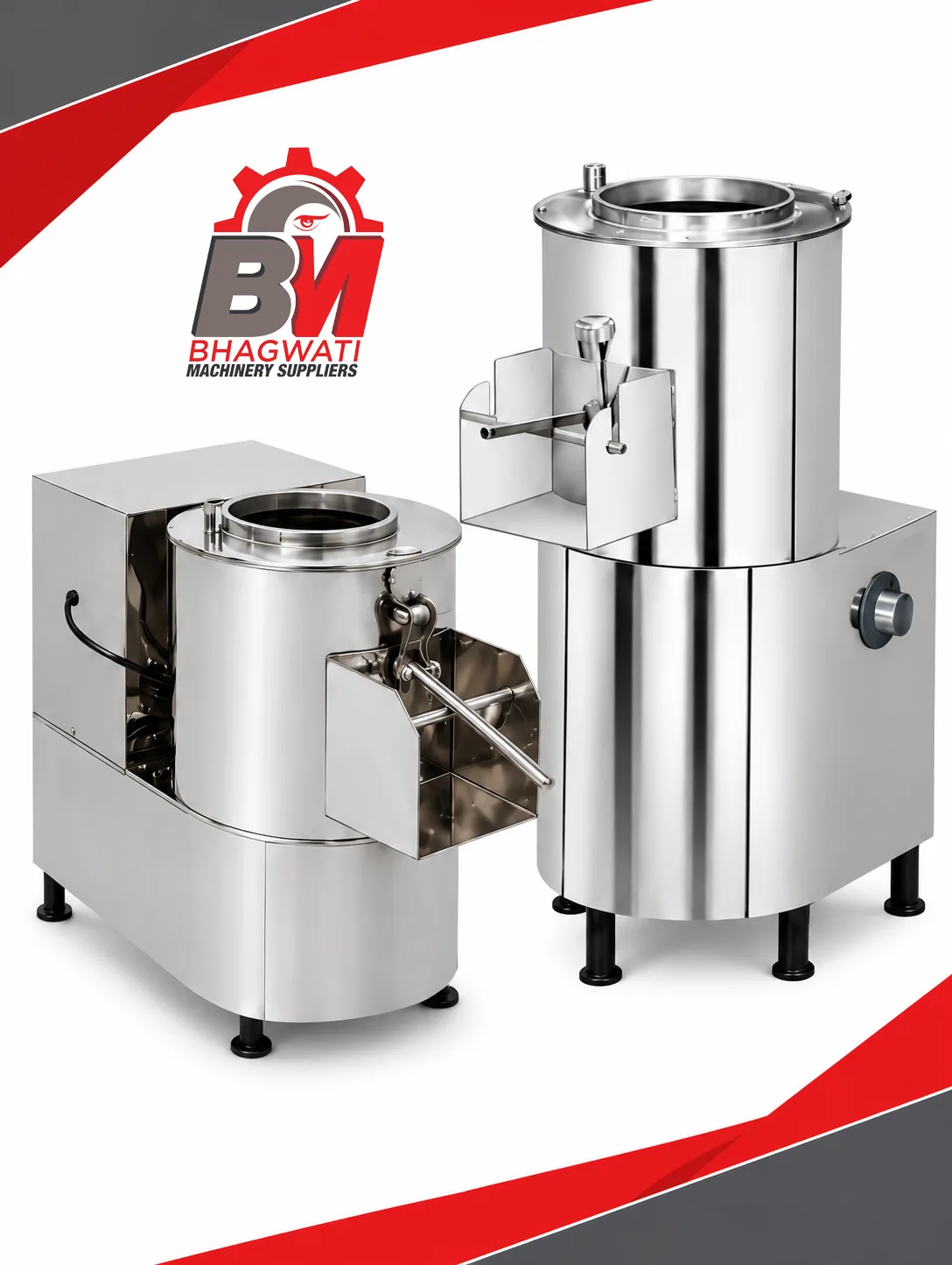 Potato Peeler Machine - 10 Kg Batch, 0.5 HP, Stainless Steel