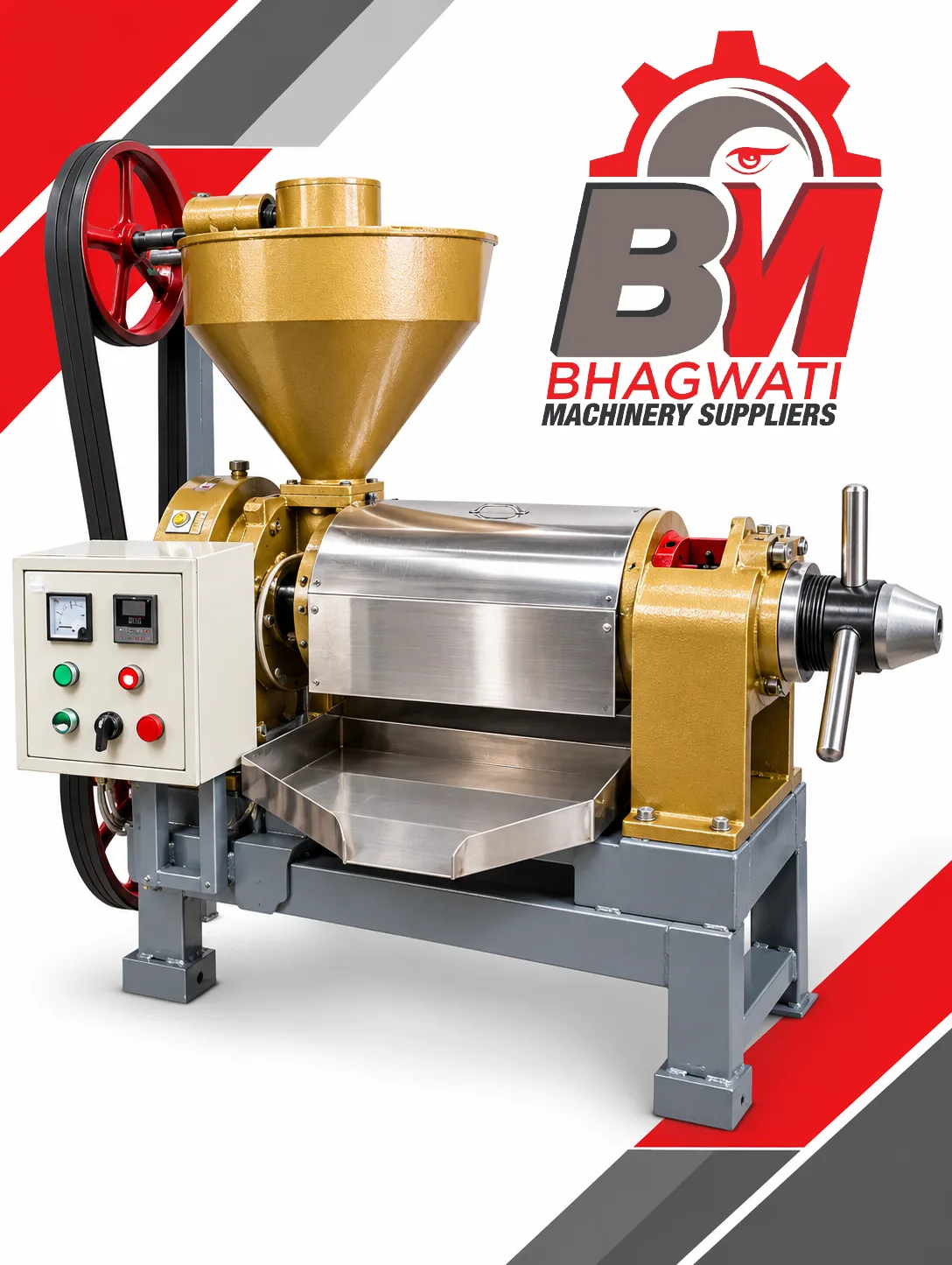 Cold Press Oil Expeller Machine - 10 HP, 80-140 kg/hr (Without Motor)