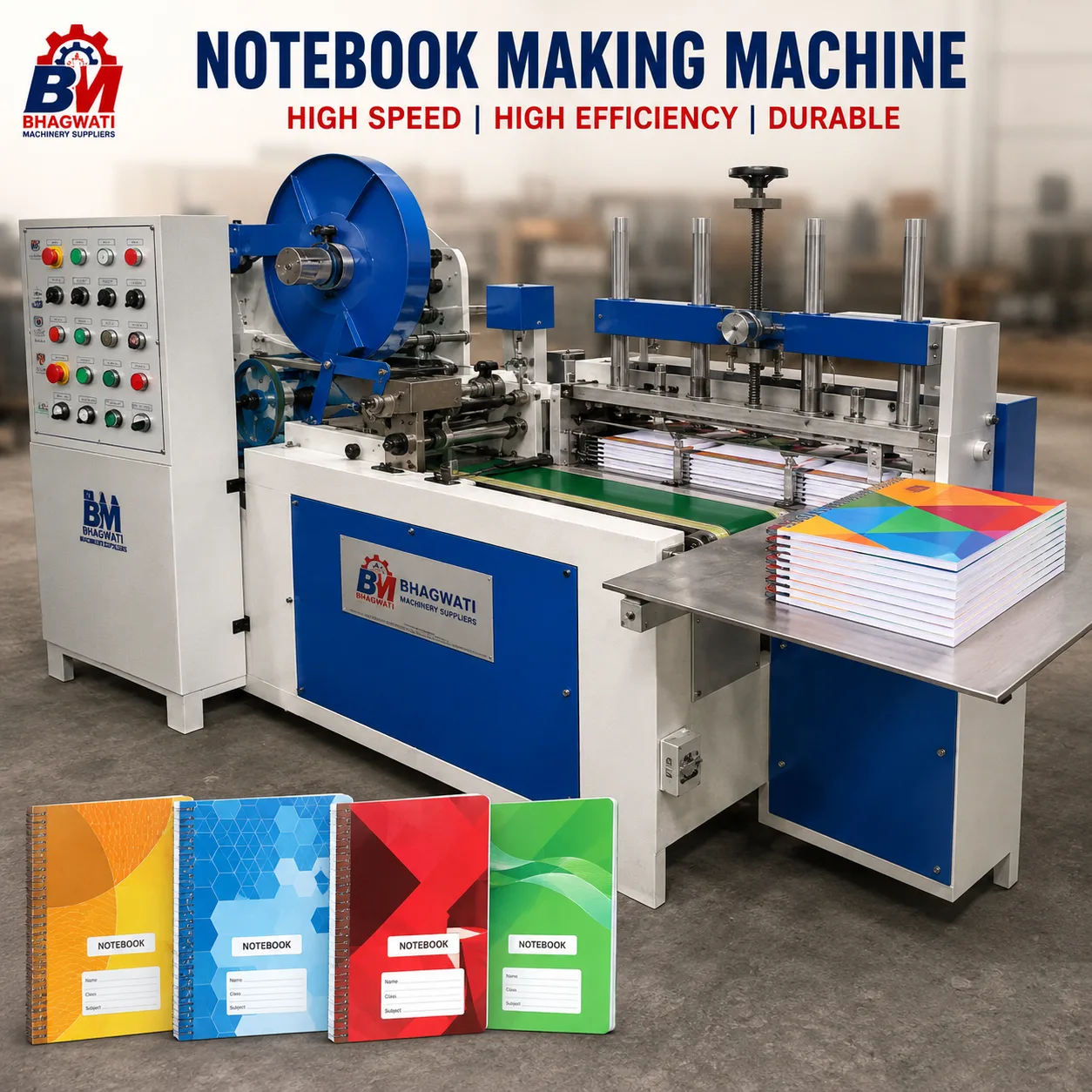 Notebook Making Machine - 4 Models, 3,000 to 6,000 Notebooks/Day