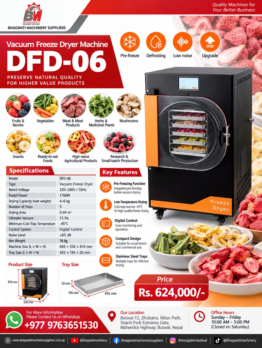 Freezer Dryer Machine With Vacuum