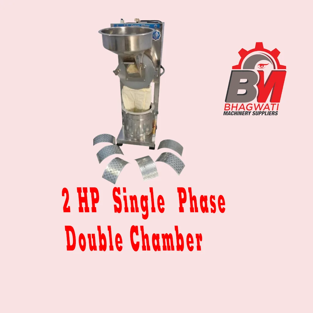 Double Chamber Stainless Steel Pulverizer - 2 HP, Single Phase