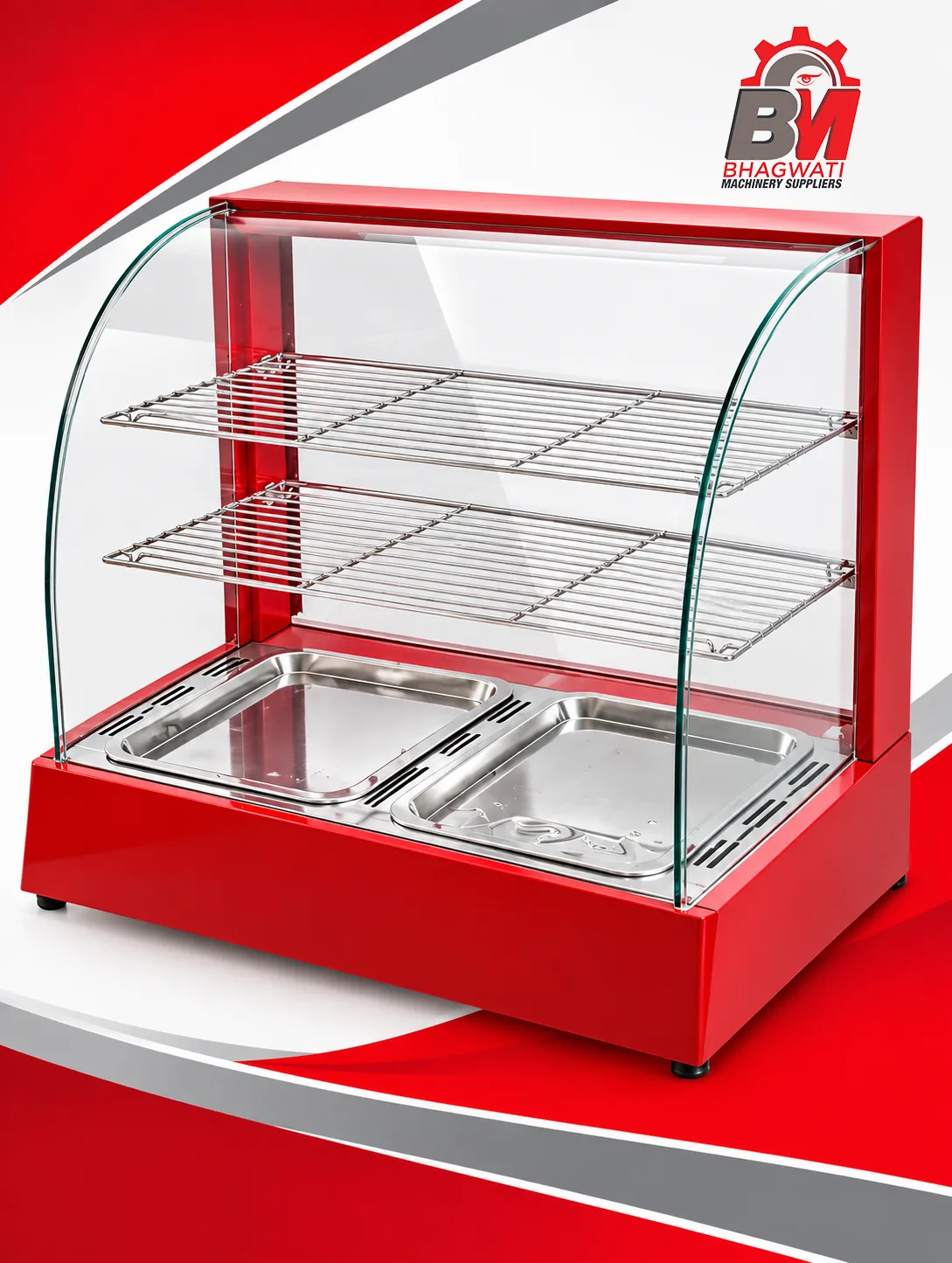 Electric Food Display Warmer DH-828 - Straight Glass Warming Showcase